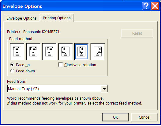 how do i print an envelope in word