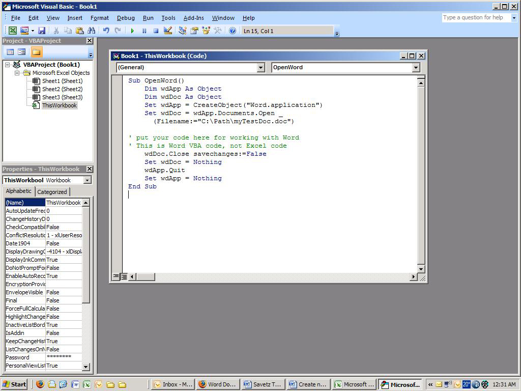 Createobject application. Visual Basic Word. Стандартные формы Visual Basic.. Макросы vba. Возможности vba Word.