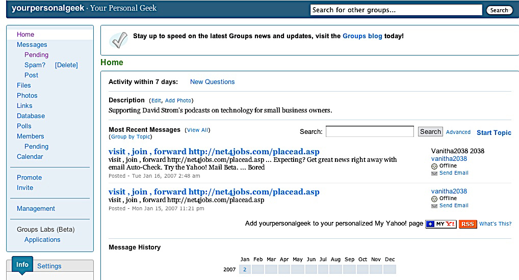 How to Use Yahoo Groups to Manage Your Email Lists